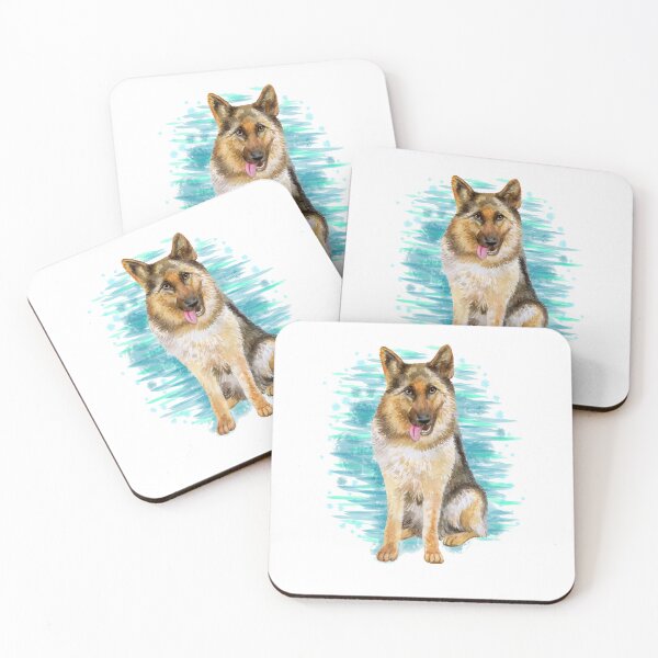 Item preview, German Shepherd  Watercolor portrait  designed and sold by Dodgefashion.