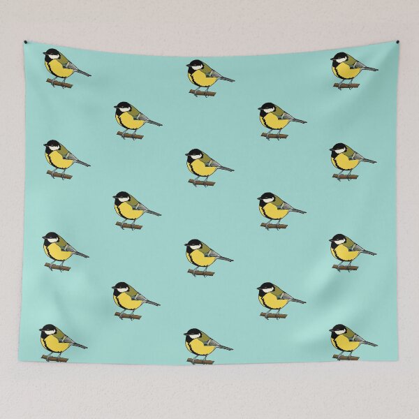Item preview, Great tit bird pattern designed and sold by BlossomByAnna.