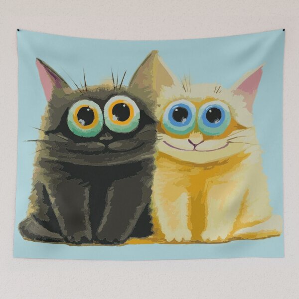 Item preview, big eyed kittens designed and sold by Karine Dupras.