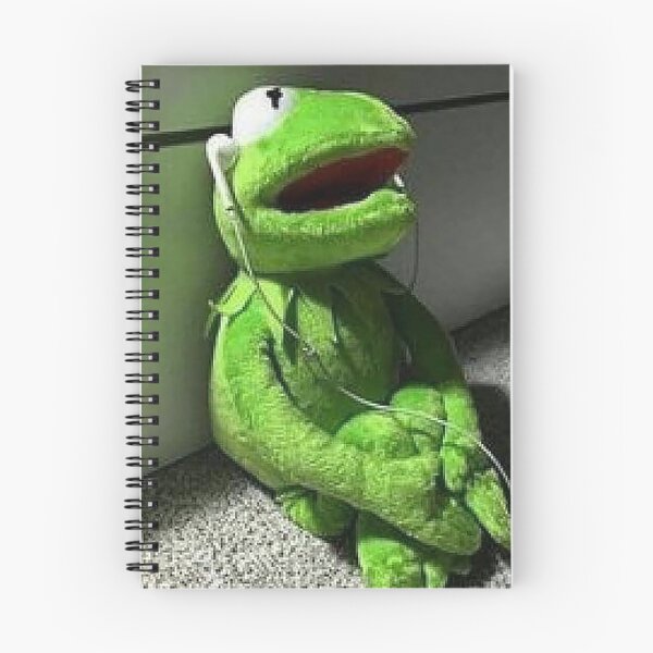 Item preview, Sad Kermit with earphones designed and sold by Professional Memer.
