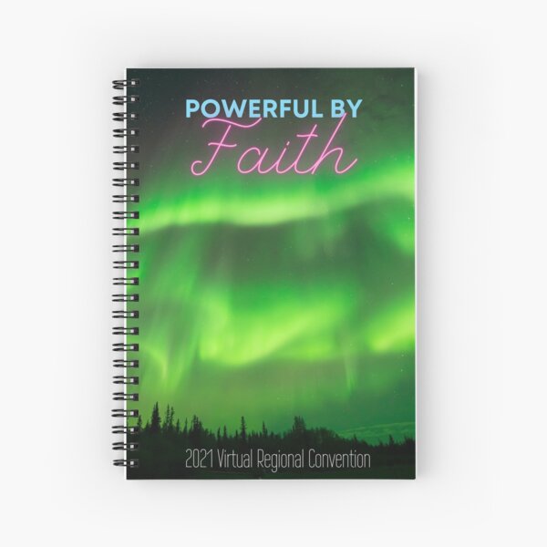 Powerful by Faith - aurora borealis collection Spiral Notebook