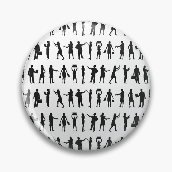 Item preview, Black and white people silhouette pattern designed and sold by SLGA-Designs.