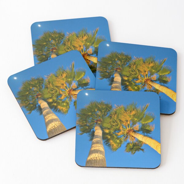 Item preview, Palm trees at night, photo illustration. designed and sold by Spindriftmerch.