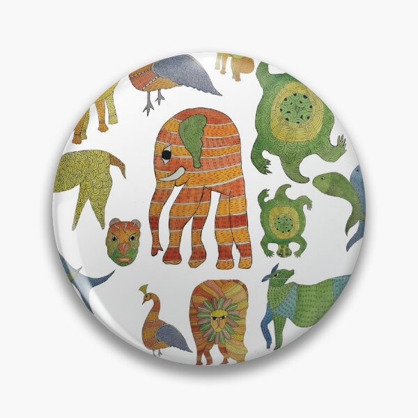 Item preview, Boho animal prints gond art designed and sold by manasviagarwal.