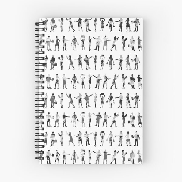 Item preview, Black and white Geometric people silhouette pattern designed and sold by SLGA-Designs.
