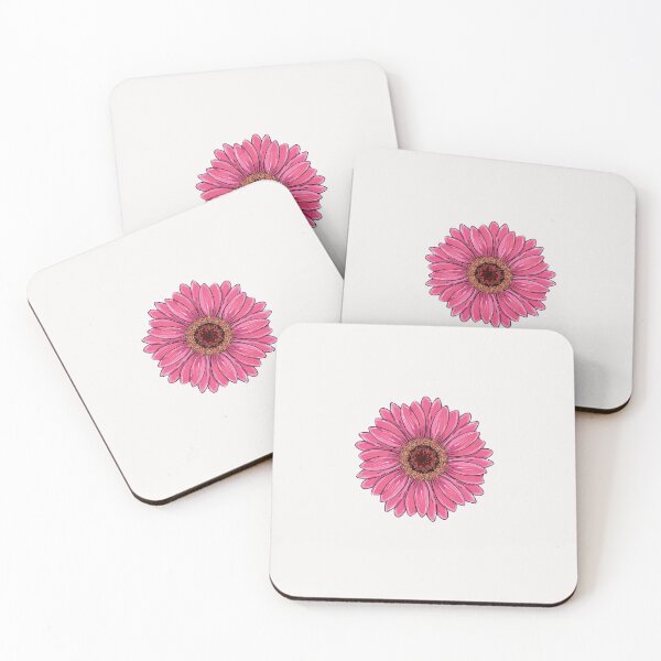 Item preview, Pink Gerbera daisy flower illustration designed and sold by Floralsharry.
