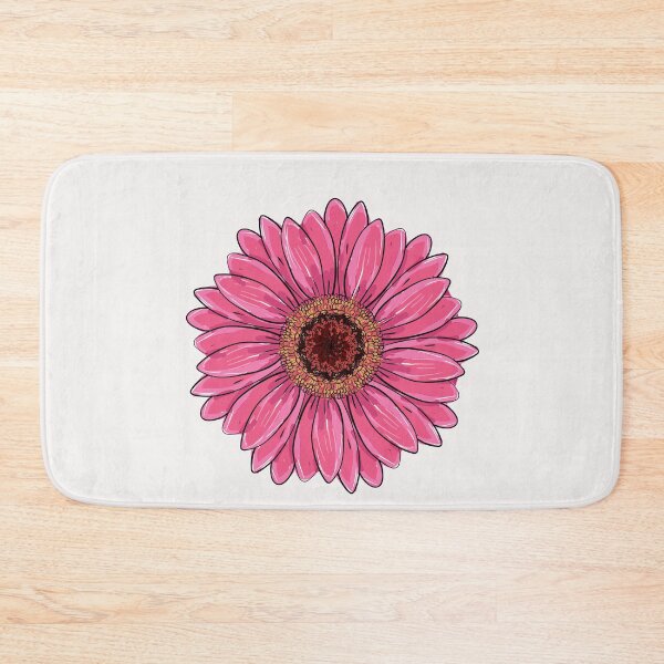 Item preview, Pink Gerbera daisy flower illustration designed and sold by Floralsharry.