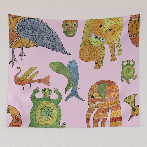 Item preview, pink animals designed and sold by manasviagarwal.