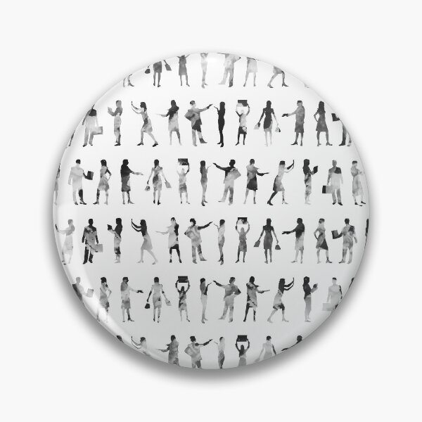 Item preview, Black and white Watercolour people silhouette pattern designed and sold by SLGA-Designs.
