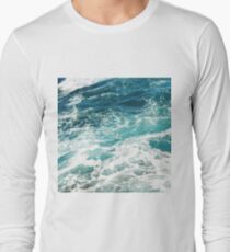 Blue Ocean Waves Long Sleeve T-Shirt