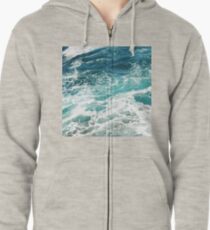 Blaue Meereswellen Kapuzenjacke