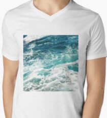 Blue Ocean Waves Men's V-Neck T-Shirt