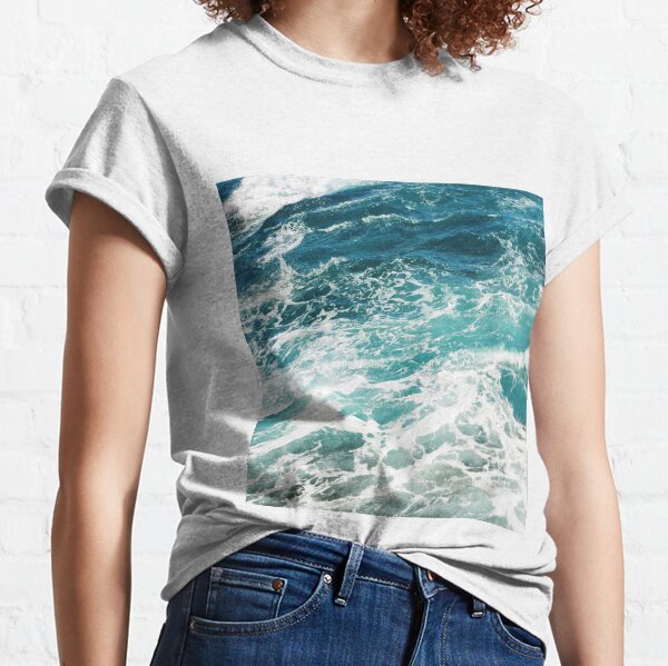 Blaue Ozeanwellen Classic T-Shirt