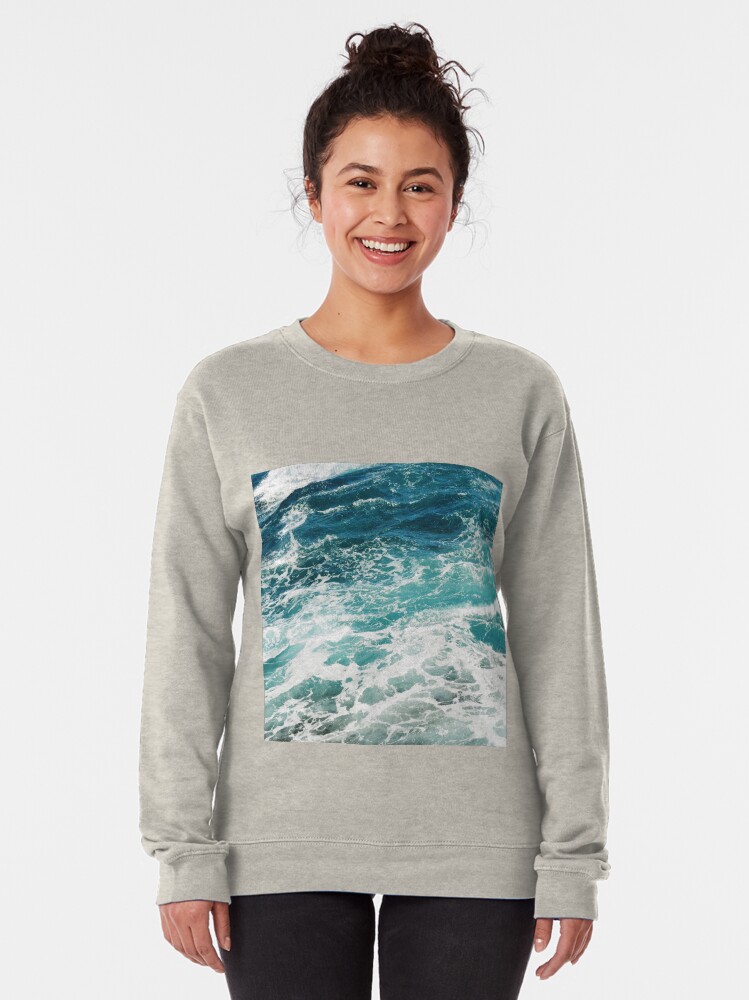 Alternative Ansicht von Blaue Ozeanwellen Pullover