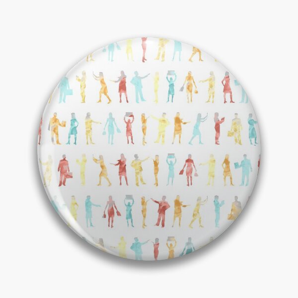 Item preview, Colourful Watercolour people silhouette pattern designed and sold by SLGA-Designs.