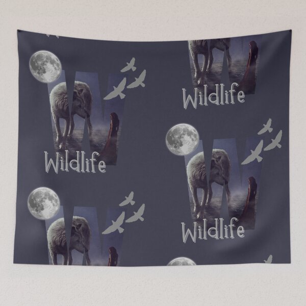 Item preview, Wildlife, Wolf and Lady at Midnight designed and sold by Branka.