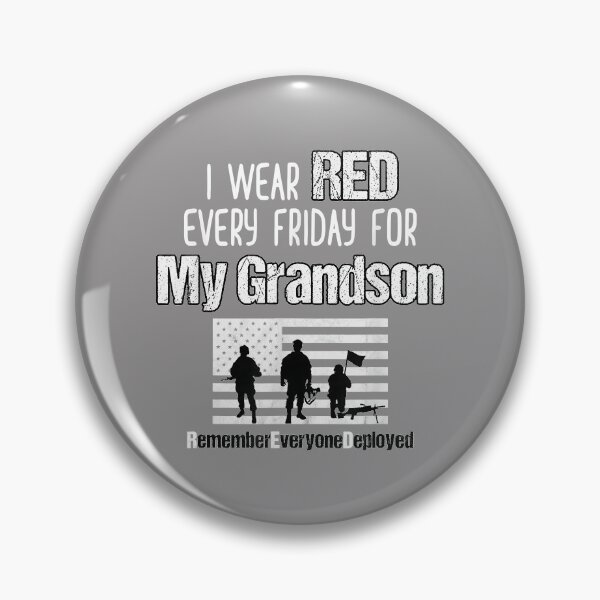 Item preview, I Wear My Red Everyday For My Grandson | Military Family | Gift Idea  | Gift For Grandma | Gift For Grandpa | Gift For Son | Gift For Grandson designed and sold by LanPhan.