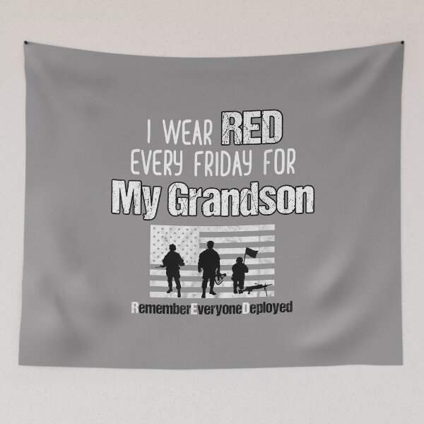 Item preview, I Wear My Red Everyday For My Grandson | Military Family | Gift Idea  | Gift For Grandma | Gift For Grandpa | Gift For Son | Gift For Grandson designed and sold by LanPhan.