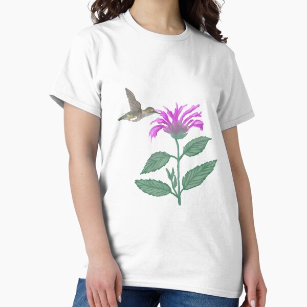 Bee Balm and Hummingbird Classic T-Shirt