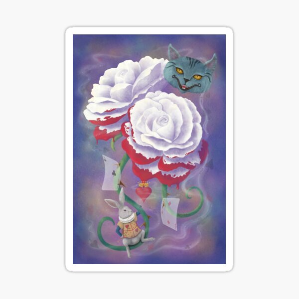 Painted Roses for Wonderland's Heartless Queen Sticker