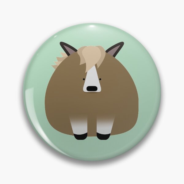 Item preview, cute horse round friend designed and sold by peachypanda.