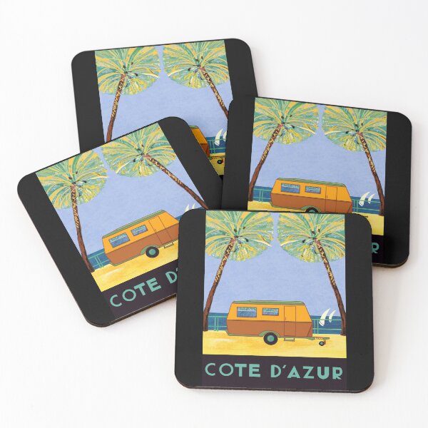 Item preview, Vintage Caravan by the Ocean under Palm Trees designed and sold by NattyDesigns.