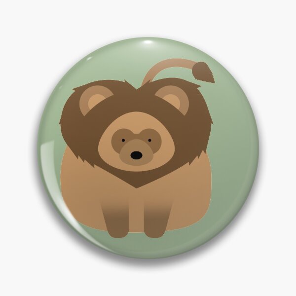 Item preview, cute lion round friend designed and sold by peachypanda.