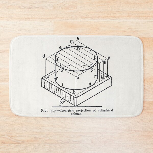 Item preview, Isometric projection of cylindrical column designed and sold by NrvousFella.