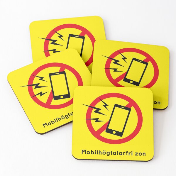 Item preview, Mobilhögtalarfri zon varningsskylt designed and sold by sarkobang.