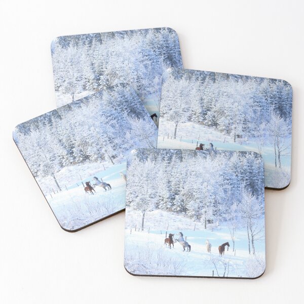 Item preview, Winter wonderland with horses designed and sold by Arimona.