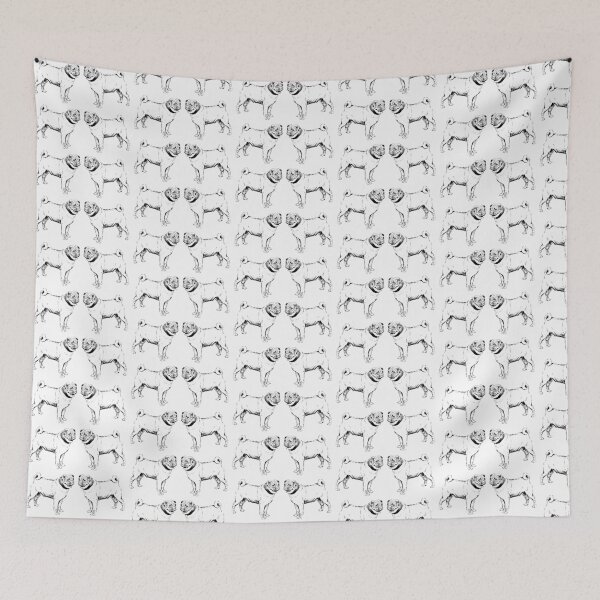 Item preview, Pug Pattern. Bright White. designed and sold by NhfOriginals.