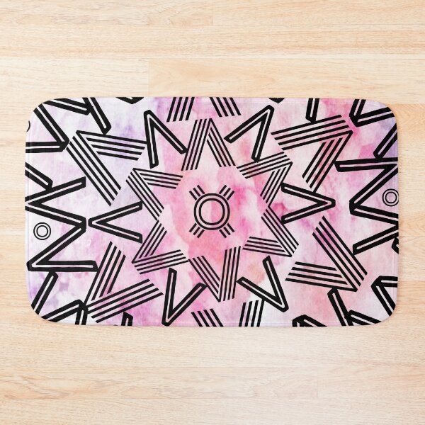 Item preview, Pastel Pinks Watercolor Tie Dye Spikes Mandala  designed and sold by Designs By YL.