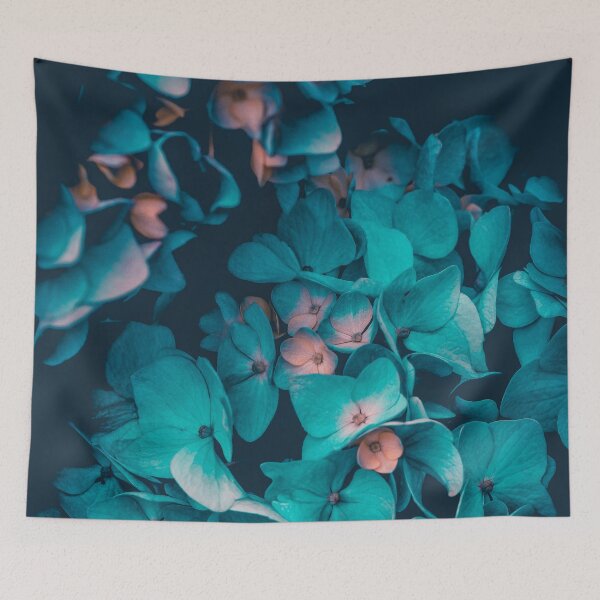 Item preview, blue green Hydrangea poster designed and sold by JD369.