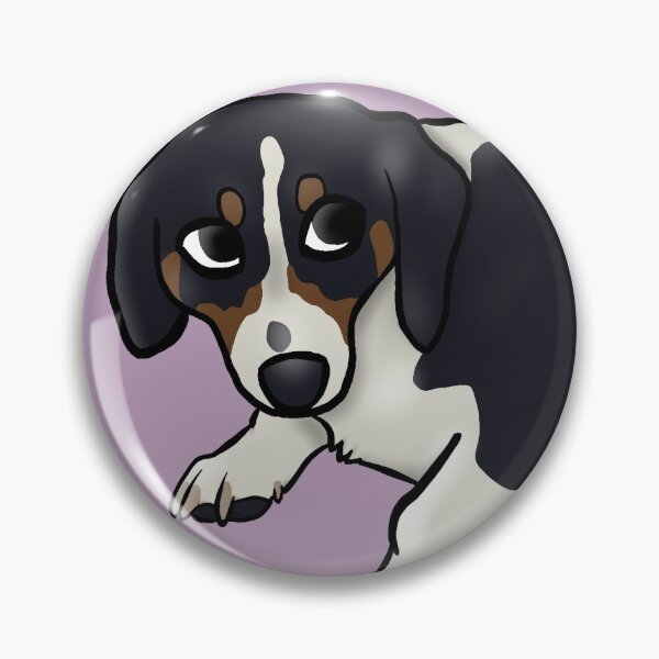 Item preview, Ody the piebald dachshund lying down designed and sold by Grubgroove.