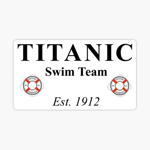 Titanic Swim Team 1912 Sticker