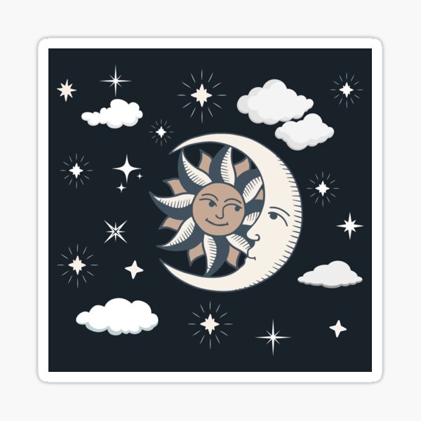 Vista previa del artículo con la obra «Sol y Luna», diseñado y vendido por cutecrazytshirt.