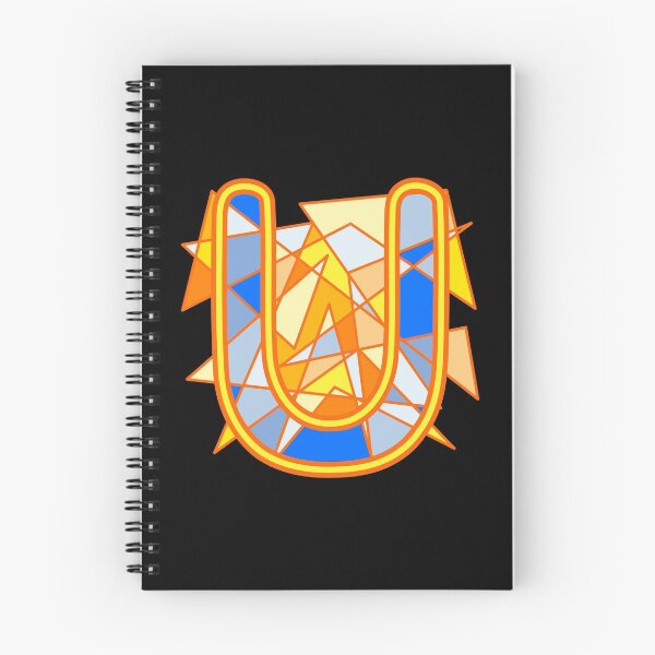 Item preview, Letter U - Orange and Blue designed and sold by artfulnotebook.