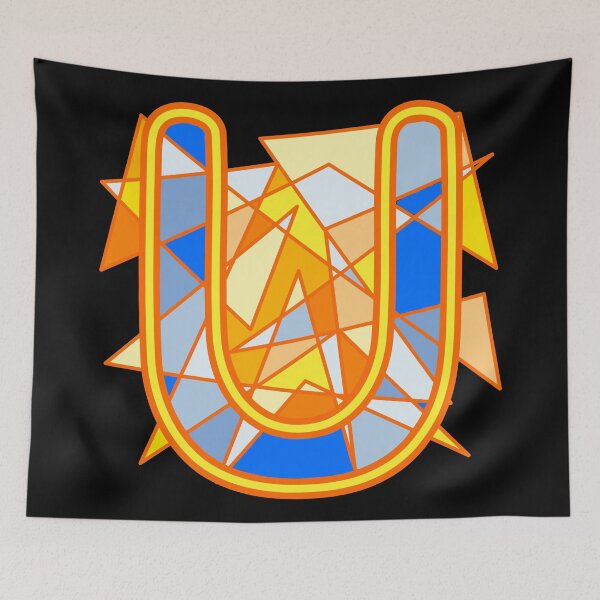 Item preview, Letter U - Orange and Blue designed and sold by artfulnotebook.
