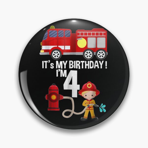 Item preview, It's My 4th Birthday Fire Truck 4 Birthday Fireman Boy  designed and sold by IFFOUR.