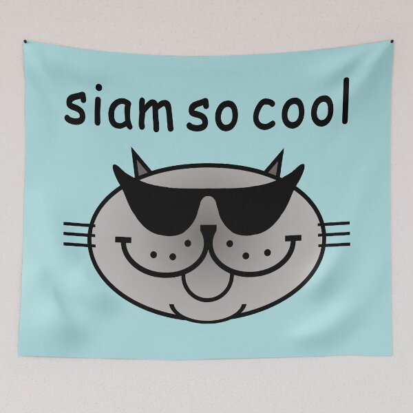 Item preview, Siam So Cool - Blue designed and sold by RawSunArt.