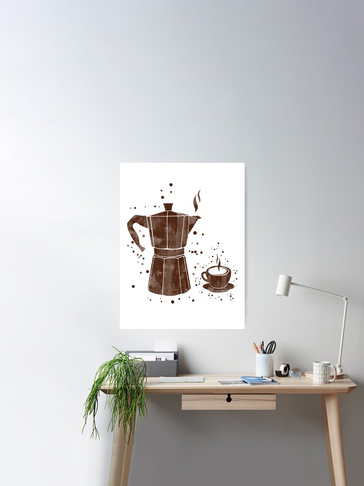 Moka Pot, Coffee, Housewarming Gift, Dining Room, Wall Hanging, Kitchen, Italian Coffee Maker, Espresso Machine, Mocha T-Shirt