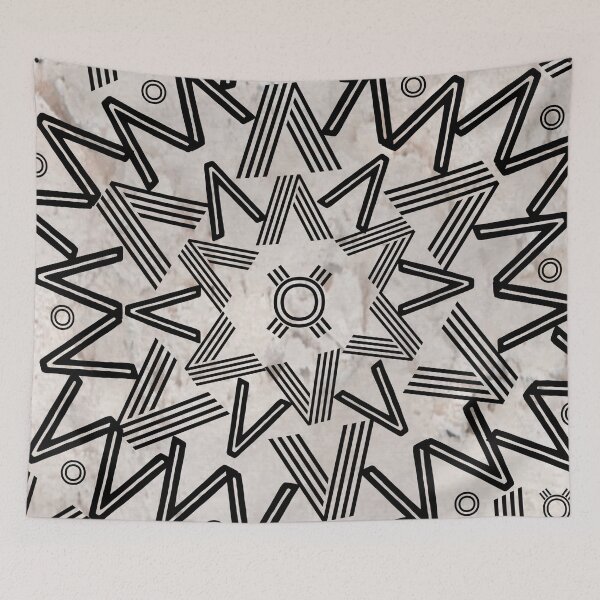 Item preview, Beige Parchment Paper Spikes Mandala  designed and sold by Designs By YL.
