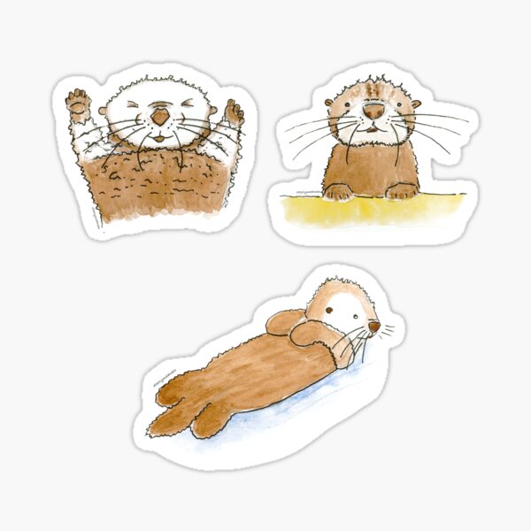 Artikel-Vorschau von Sea Otters Sticker Pack, designt und verkauft von OtterlyMadness.