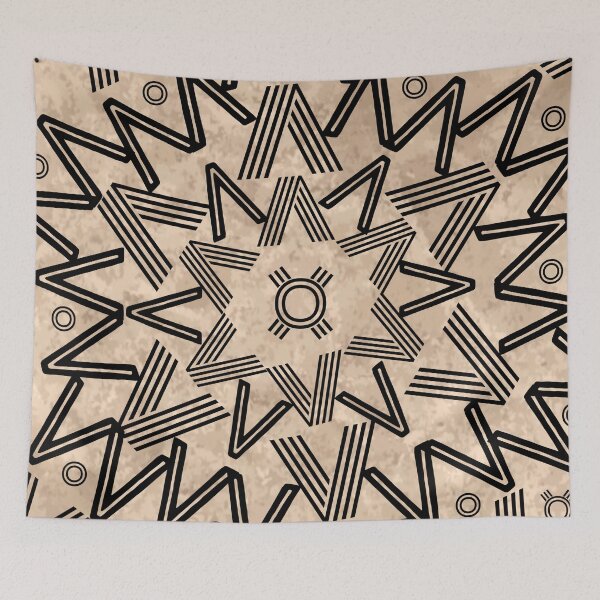 Item preview, Brown Parchment Paper Spikes Mandala  designed and sold by Designs By YL.