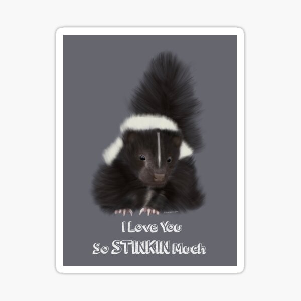 Artikel-Vorschau von Ich liebe dich so verdammt viel Stinktier, designt und verkauft von TheCraftMystic.