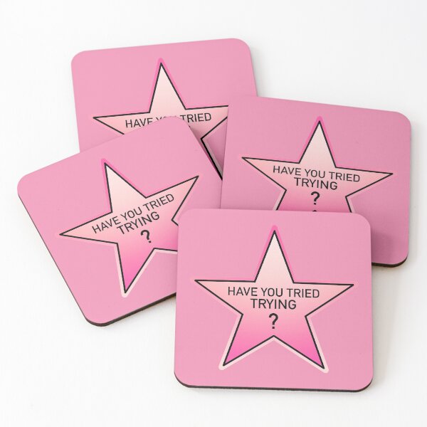 Item preview, Copy of have you tried trying? funny sarcastic motivational pink star designed and sold by weilertsen.