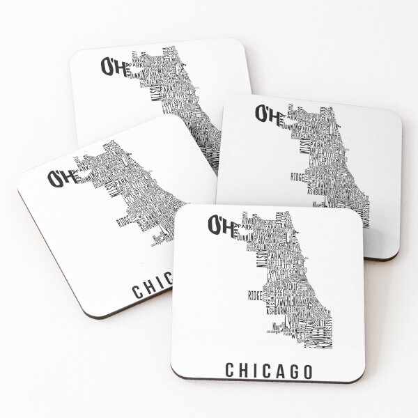 Item preview, Neighborhoods of Chicago - Black Letters designed and sold by samvschantz.