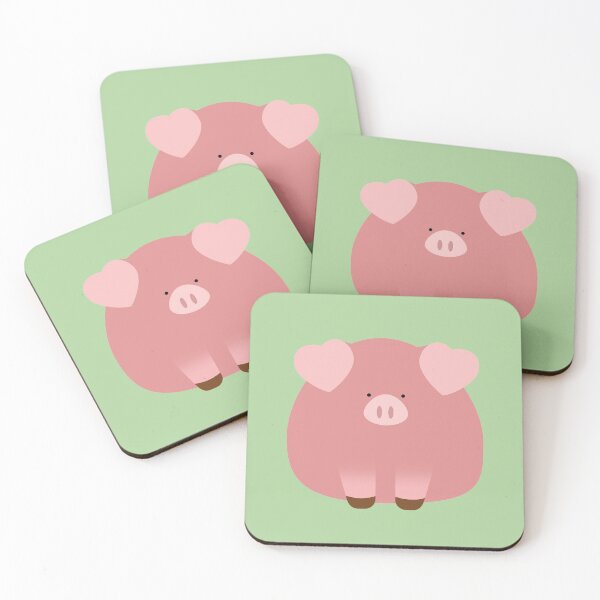 Item preview, cute piggy round animal designed and sold by peachypanda.