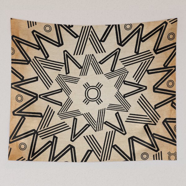 Item preview, Orange Parchment Paper Spikes Mandala  designed and sold by Designs By YL.