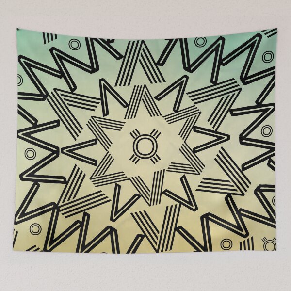 Item preview, Green Gradient Spikes Mandala  designed and sold by Designs By YL.